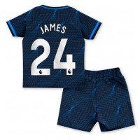 Chelsea Reece James #24 Auswärts Trikotsatz Kinder 2023-24 Kurzarm (+ Kurze Hosen)